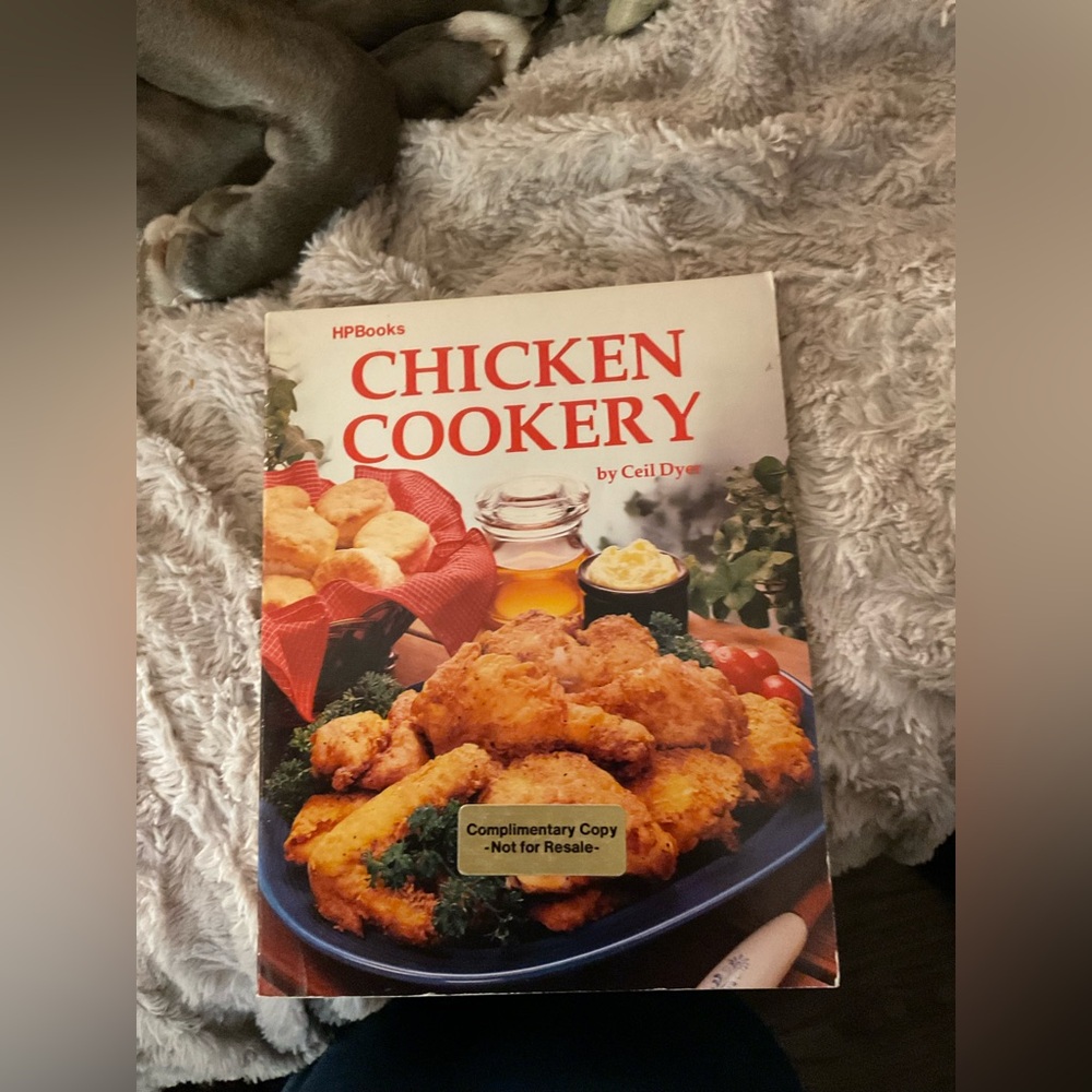 Chicken Cookery Cookbook with Red and Blue Cover